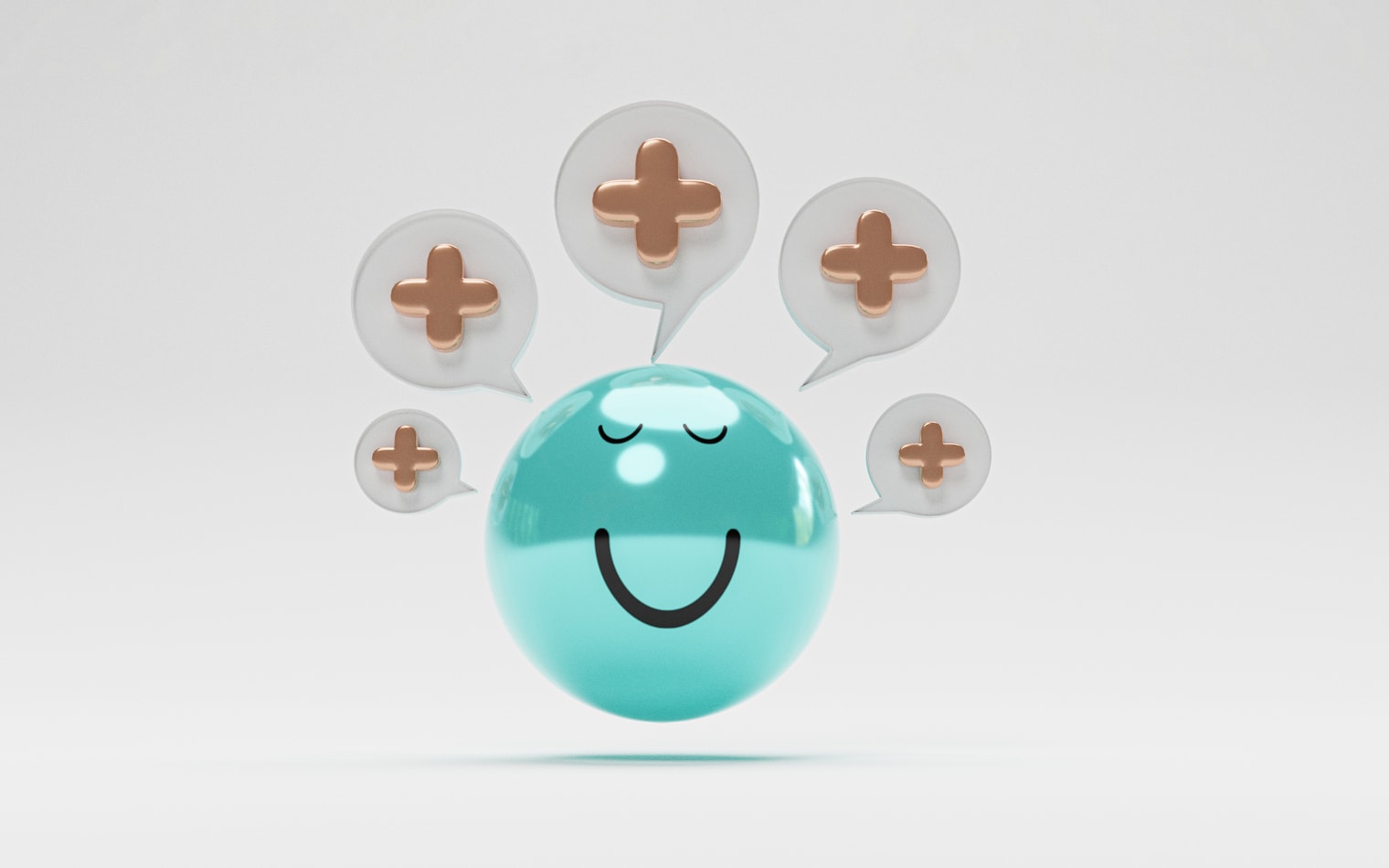 Positive Thinking Positivity Growth Mindset Blue Bubble Smile Smiling