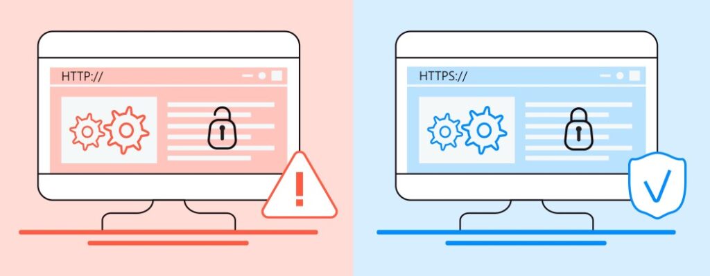 Http vs Https Laptop Security Cybersecurity Website
