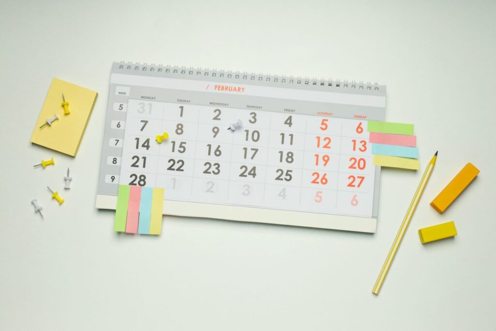 Plan Timeline Calendar Schedule Postits