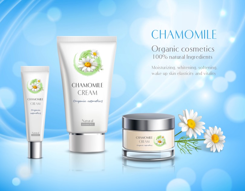 Product Ad Example Chamomile Skincare Cream Sample