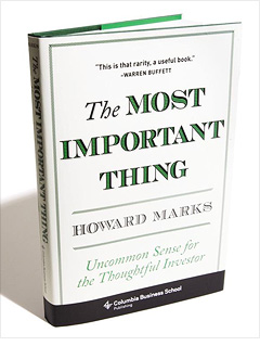 "The Most Important Thing" by Howard Marks Book Cover