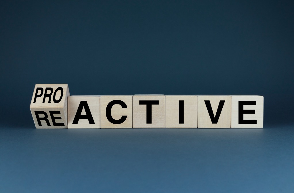 Be Proactive Reactive Dices Wooden Blocks