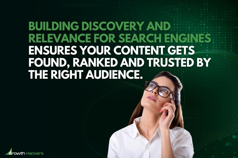 Building discovery and relevance for search engines ensures your content gets found ranked trusted by the right audience