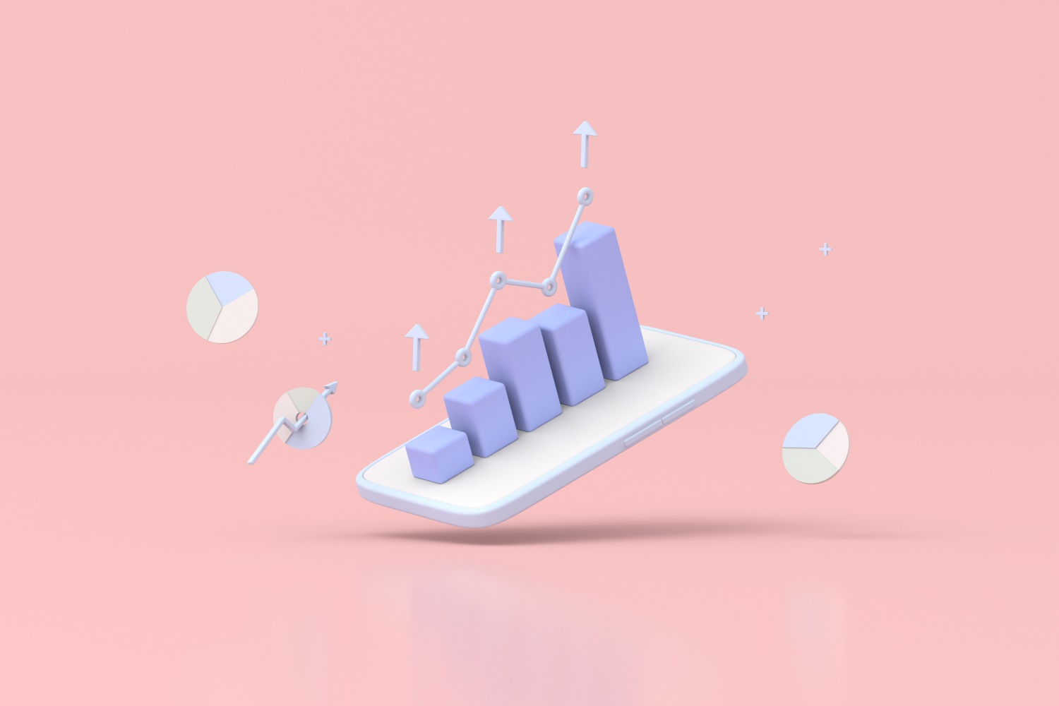 Business Growth Graph Data 3D