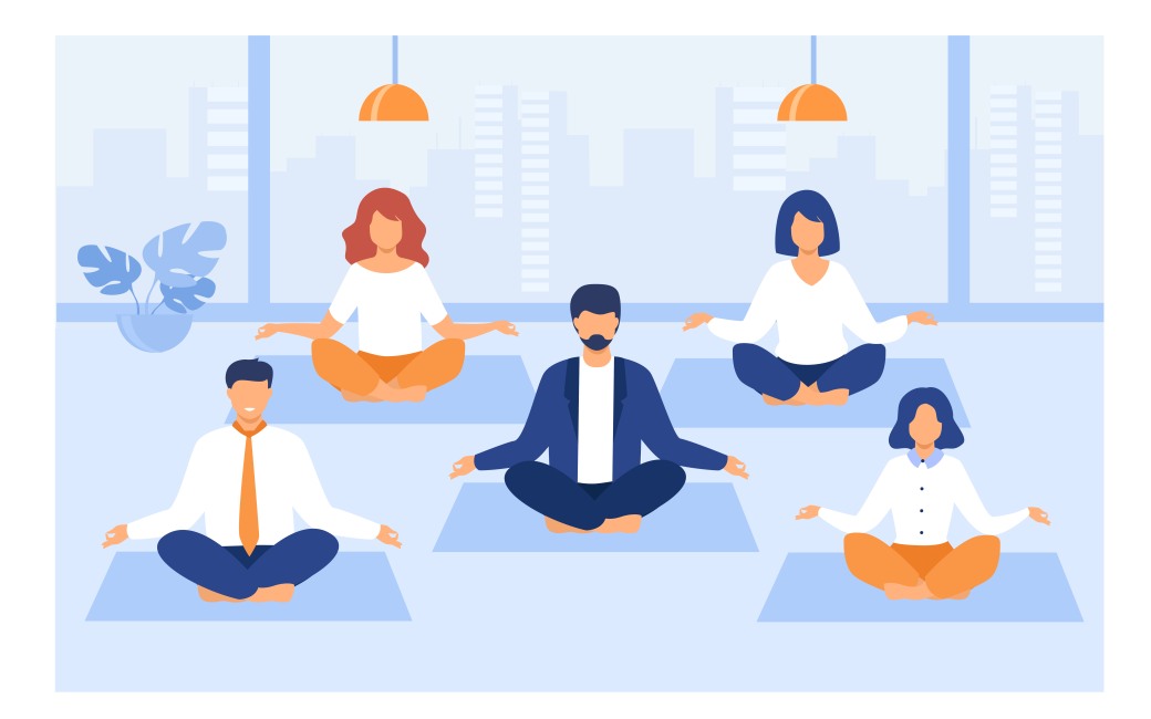 Office Meditation Business Yoga Meditate