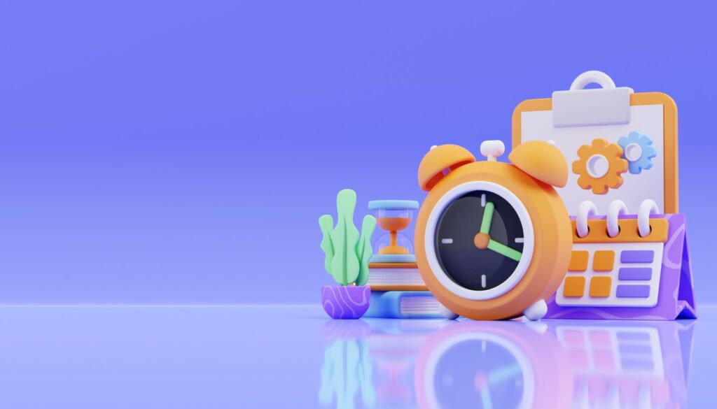 Social Media Time Consuming Clock 3D