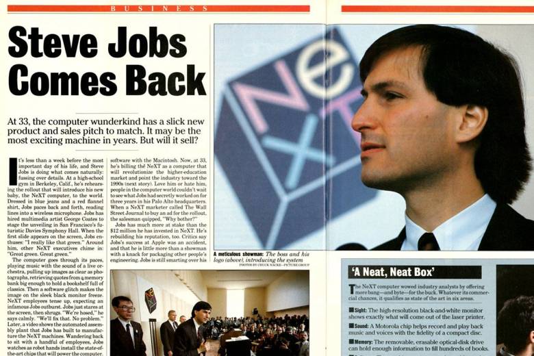 Steve Jobs Comes Back to Apple Newspaper Headline