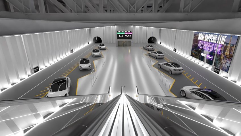 The Boring Company Las Vegas Tunnel Tesla Cars