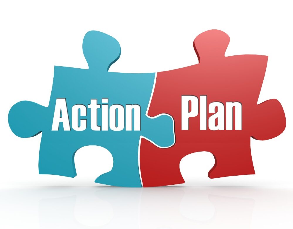 Action Plan Actionable Strategy Plans Puzzle Jigsaw