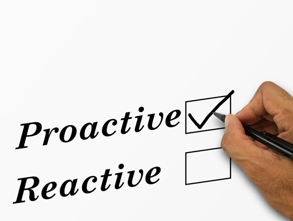 Be Proactive Not Reactive Check Box Handwriting