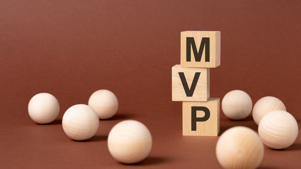 Build MVP Minimum Viable Product Wooden Blocks Letters