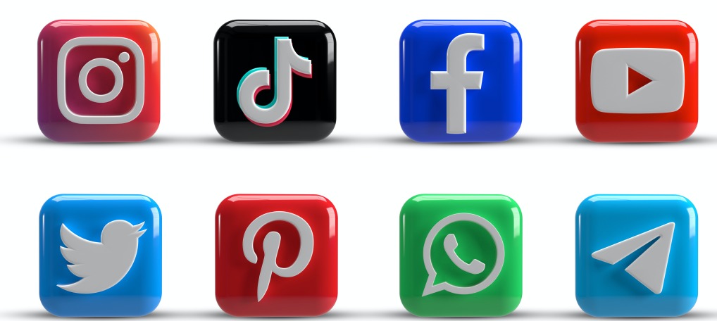 Collect Firmographic Data Analytics Social Media Icons Instagram TikTok Facebook Twitter YouTube Pinterest