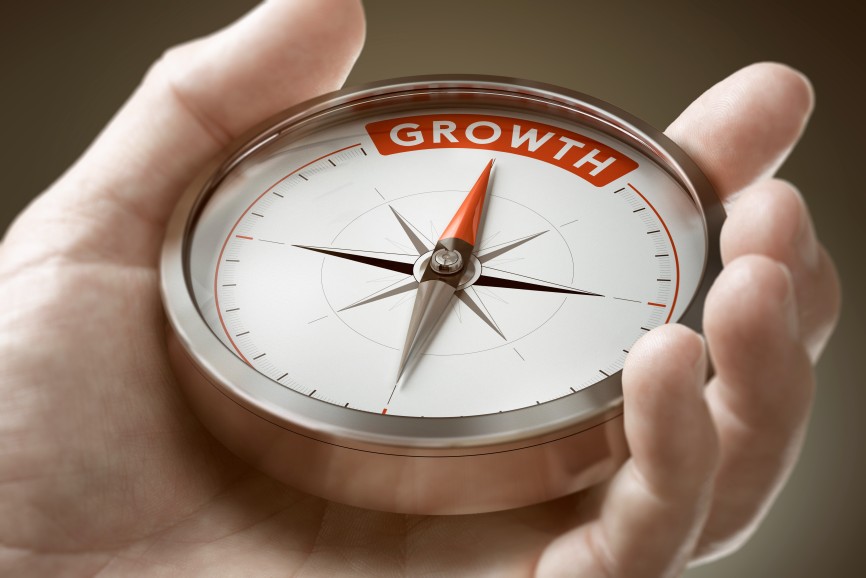 Growth Compass Hand Holding Marketing Hacking