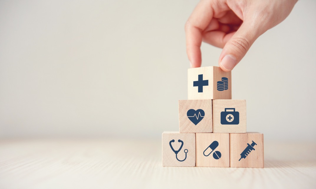 Health Insurance Responsible Responsibility Wooden Blocks Cubes