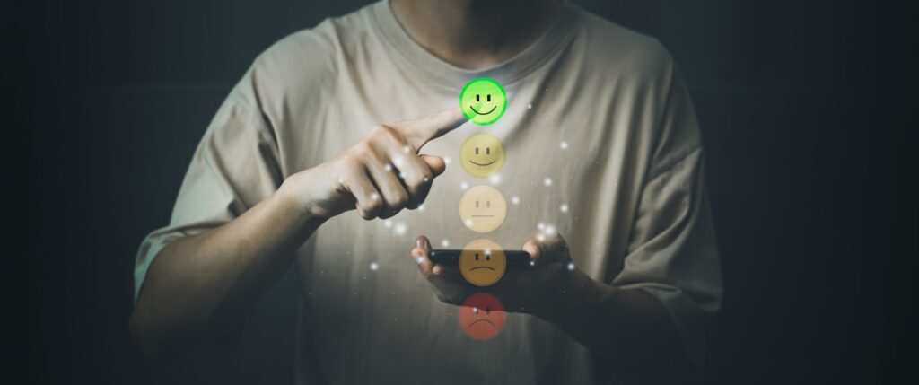 Increased Customer Satisfaction Success CX Experience Feedback Smiley
