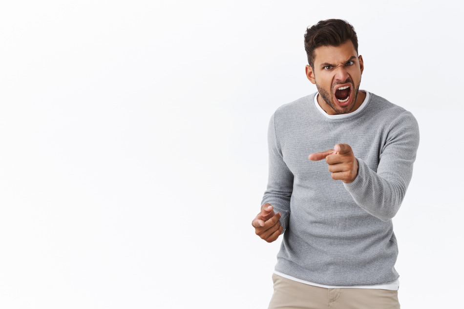 Man Yelling Curse Customers Yell Male Angry