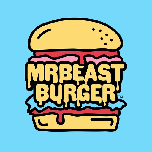 MrBeast Burger Brand Logo Blue Restaurant