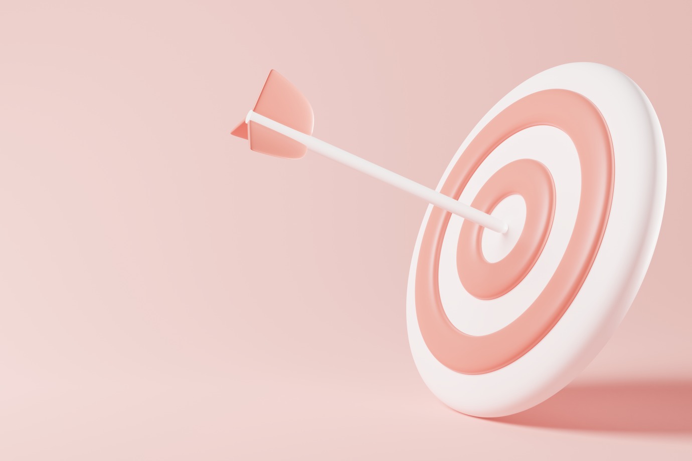 Set Realistic Goals Target Arrow Pink 3D