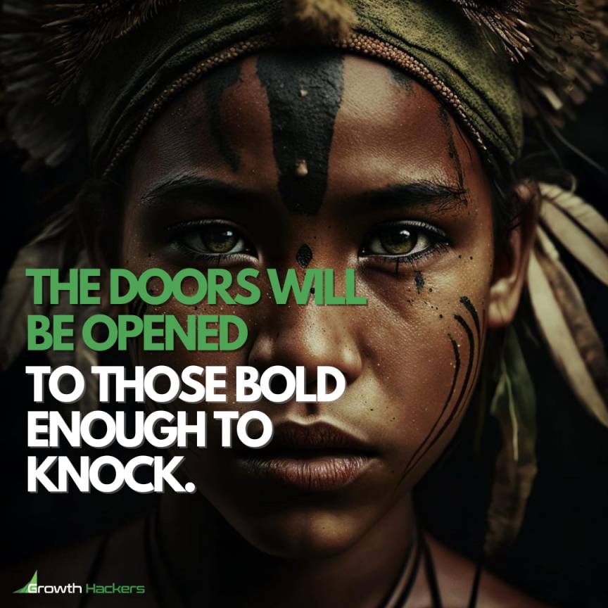 The doors will be opened to those bold enough to knock. #Entrepreneur #Startup #BusinessOwner #Founders #TakeAChance #Opportunities