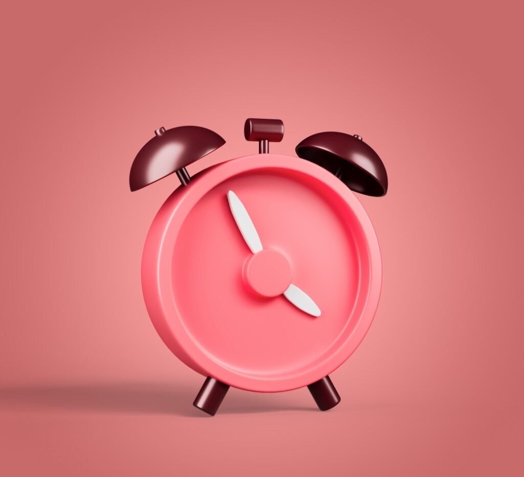 Time Management Alarm Clock 3D Efficient Effective Productive