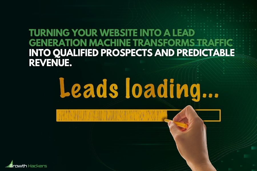 Turning your website into a lead generation machine transforms traffic into qualified prospects and predictable revenue