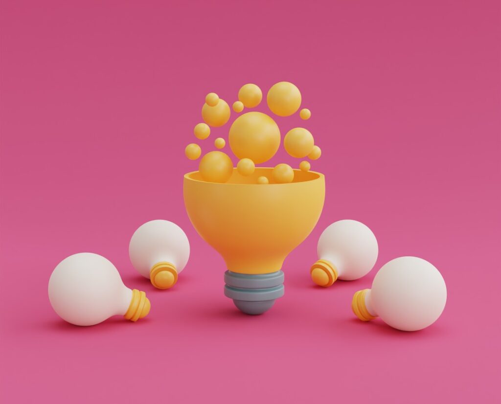 Be Creative Creativity Lightbulb Idea Ideation 3d Render