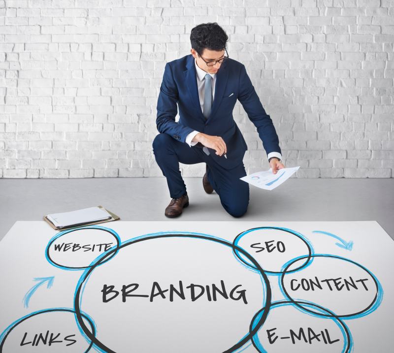 Branding Businessman Improve Brand Image SEO Website Content Links