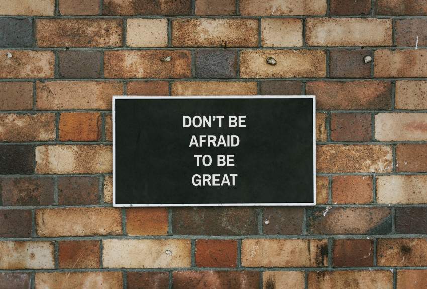Don't Be Afraid to Be Great Fear Failure Success