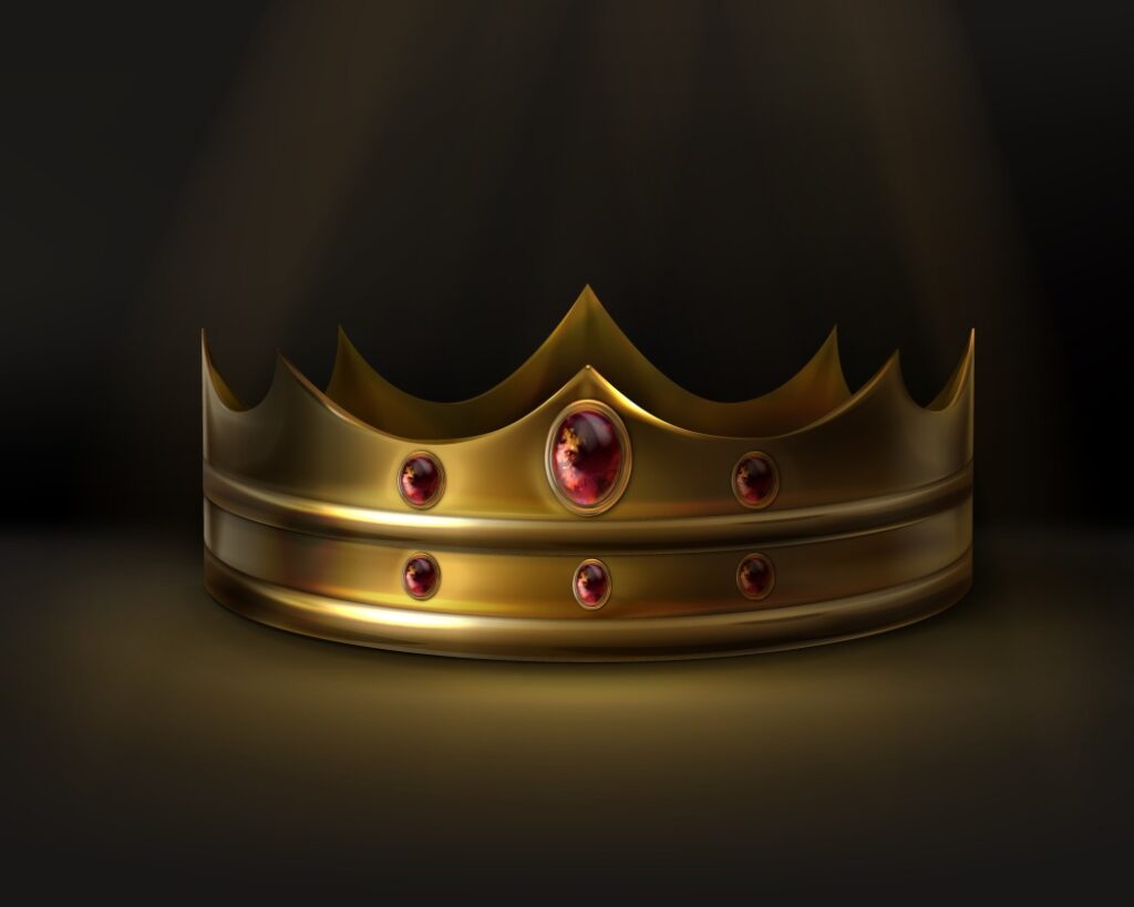 Royal Golden Crown Leadership Symbols Ruby