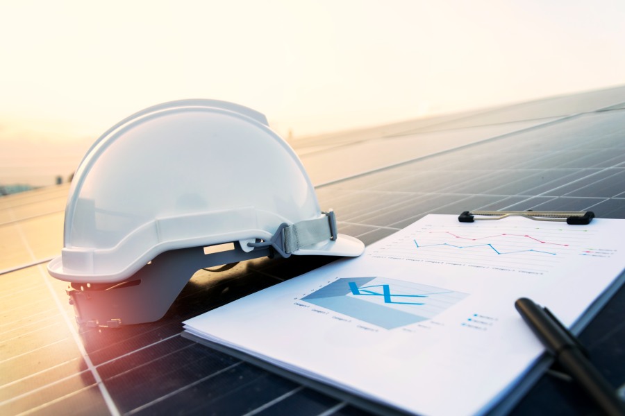 Solar Photovoltaic Panel Engineering Helmet Plan