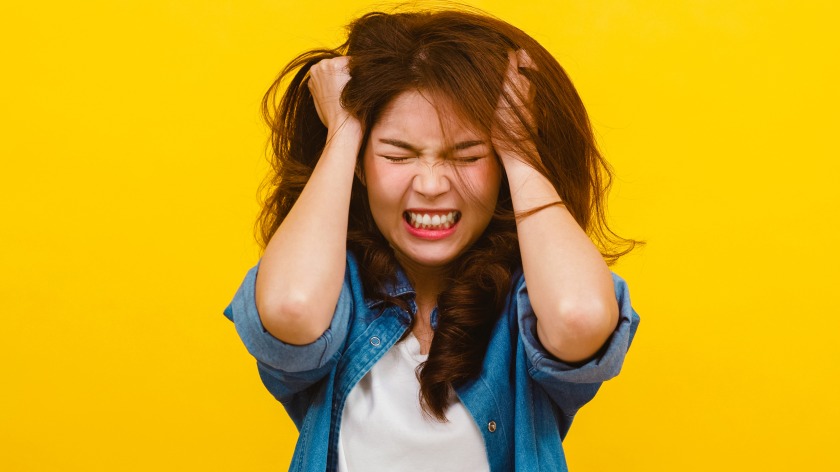 Unhappy Customer Angry Woman Female Pulling Hair