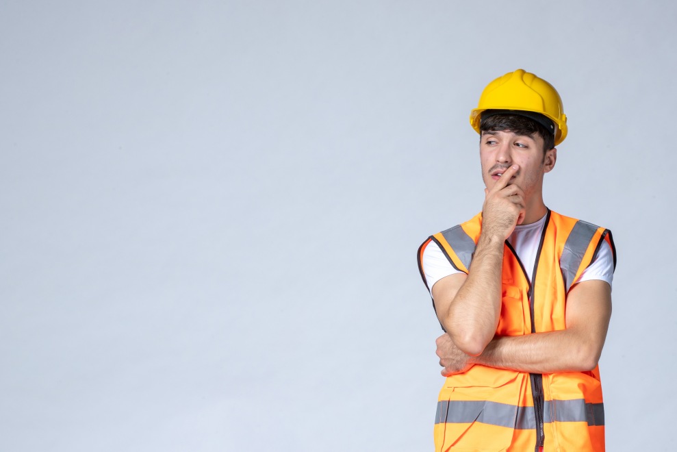 Builder Contractor Yellow Uniform Man Male Business