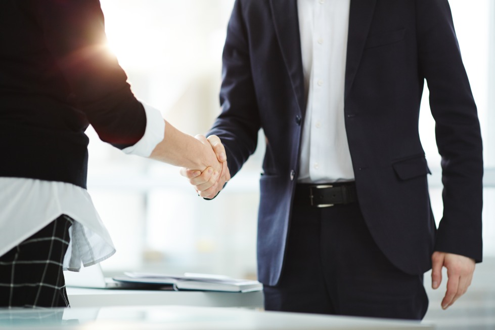 Business Partnership Relationship Man Woman Shaking Hands