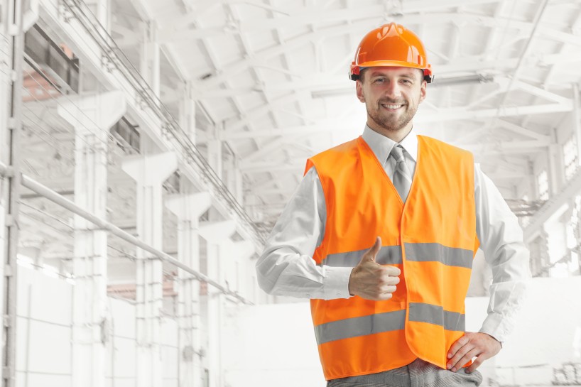 Construction Worker Builder Set Goals Objectives Man Males