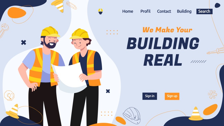 Contractor Building Builders Web Design Website Optimization Example