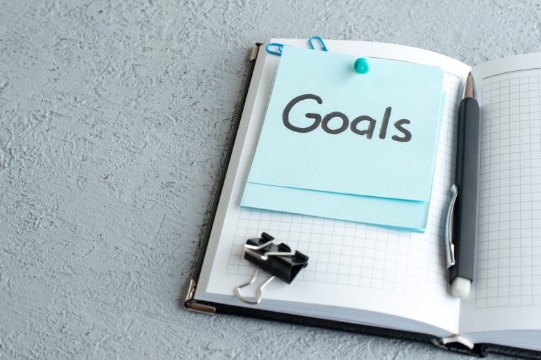 Identify Goals Notebook Pen Goal Setting Set Up