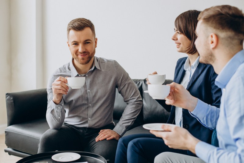 Lawyers Networking Business Development Having Coffee