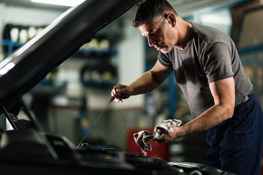 Local Garage Car Mechanic Man Make Oil Automotive