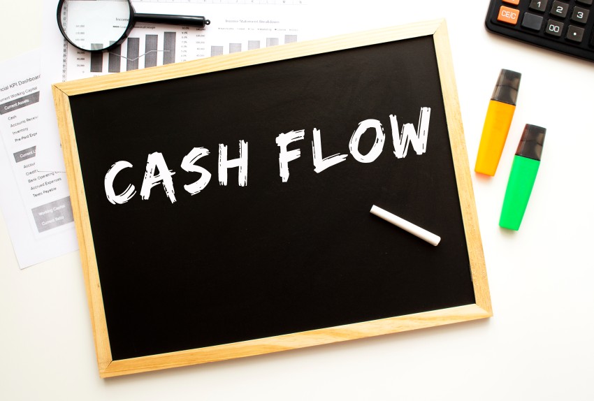 Managing Cash Flow Chalk Board Written Office