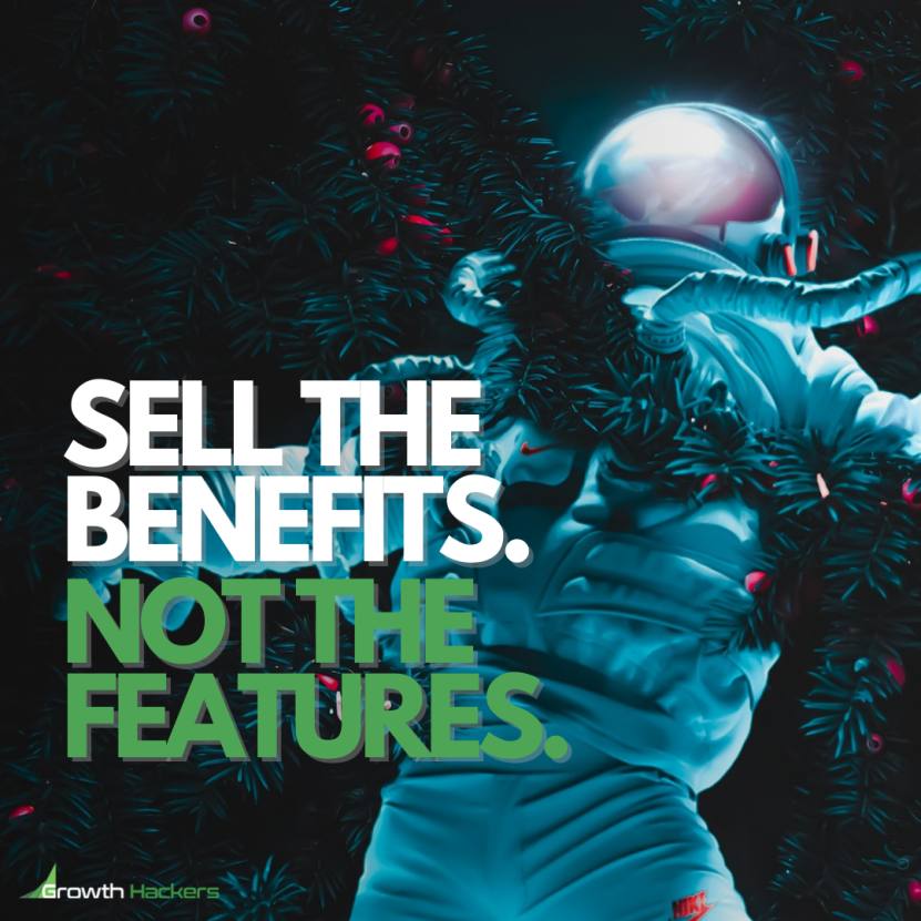Sell the Benefits Not the Features Quote Quotes Business