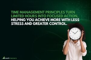 Time management principles turn limited hours into focused action helping you achieve more with less stress and greater control