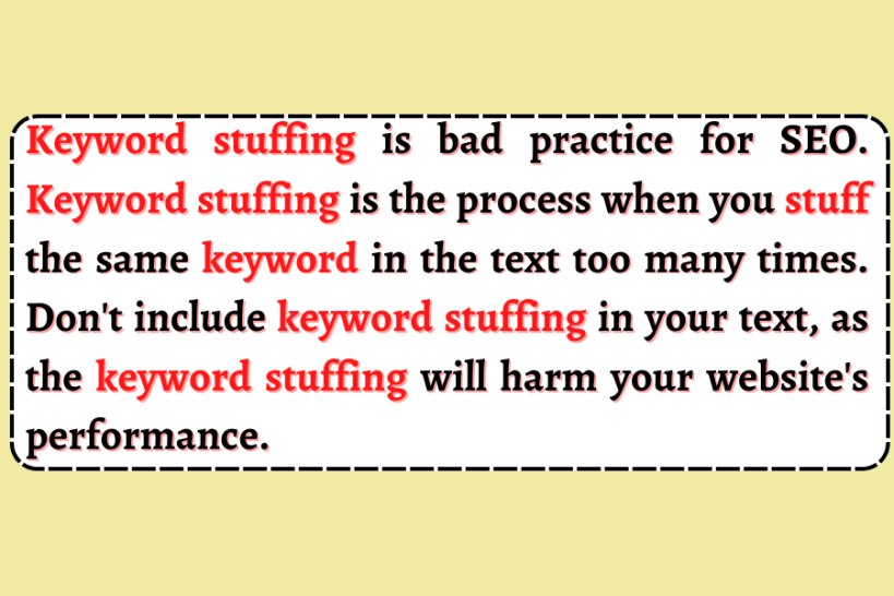 What is Keyword Stuffing Bad Wrong SEO Practice