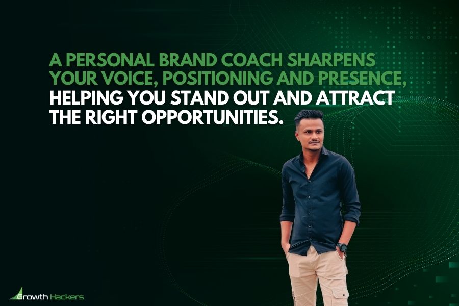 A personal brand coach sharpens your voice positioning and presence helping you stand out and attract the right opportunities