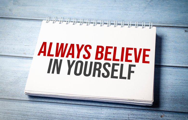 Always Believe in Yourself Notepad Written Text Quote