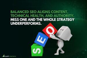 Balanced SEO aligns content technical health, and authority miss one and the whole strategy underperforms
