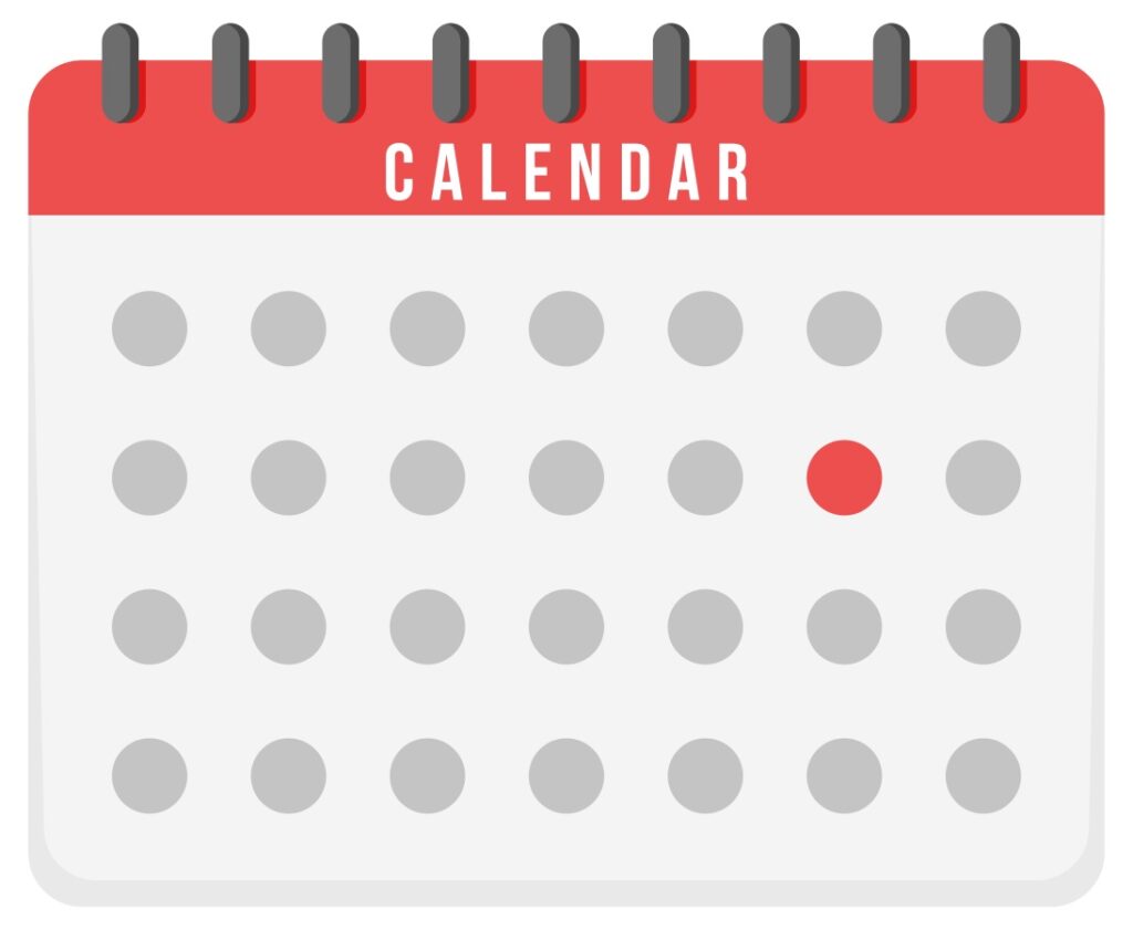 Calendar View Schedule Date Flat Design Time Management