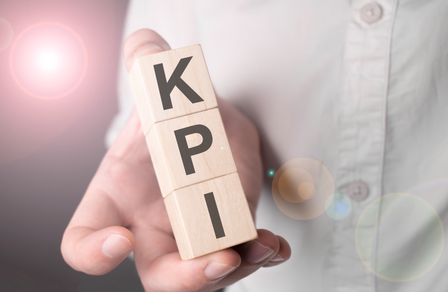 Choose Right Kpis Determine Define KPI Key Performance Indicators Cubes Letters Wooden Blocks