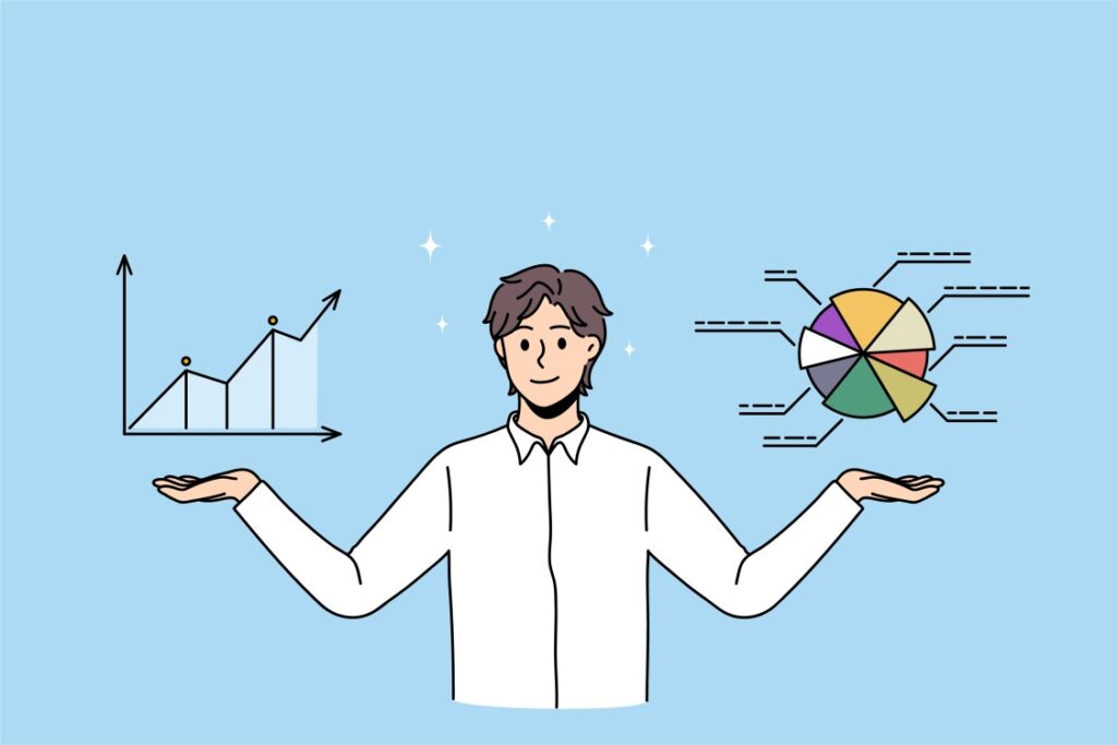 Employee Stock Options Company Shares Businessman Happy Graph Growth Curve