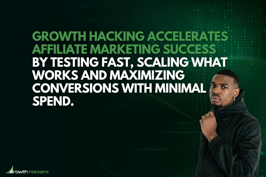 Growth hacking accelerates affiliate marketing success by testing fast scaling what works and maximizing conversions with minimal spend