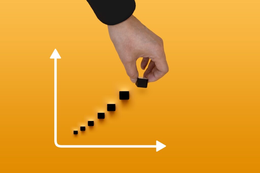 Revenue Forecasting Business Performance Target Hand 2 Axis